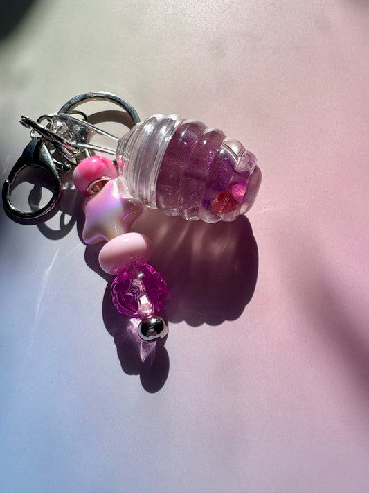 Galaxy Plumping Jar Keychain - Lucky Charm