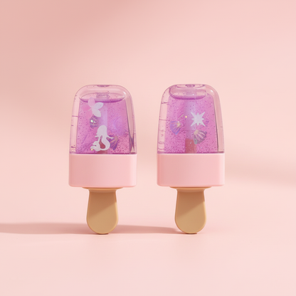 Clean product photo of crystal purple lip gloss