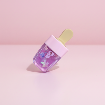 Polished single crystal purple lip gloss