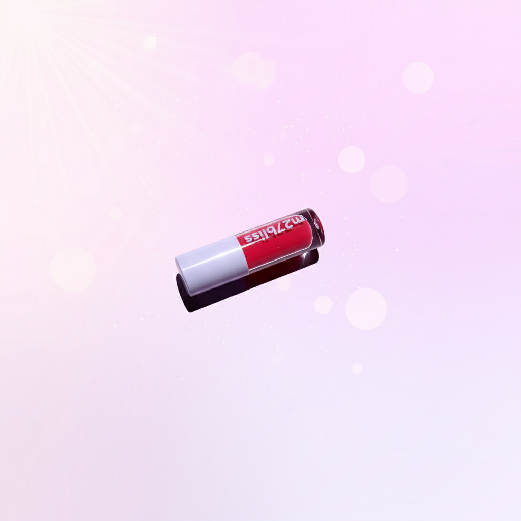 Red Lipgloss Laying Dreamy